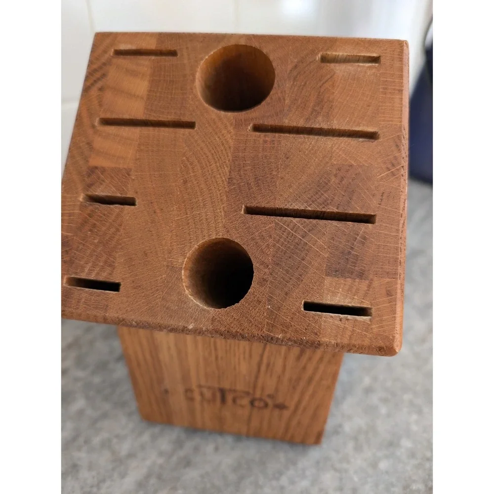 CUTCO Wooden Wood Knife Holder Block 10 Slot Homemaker Block maple